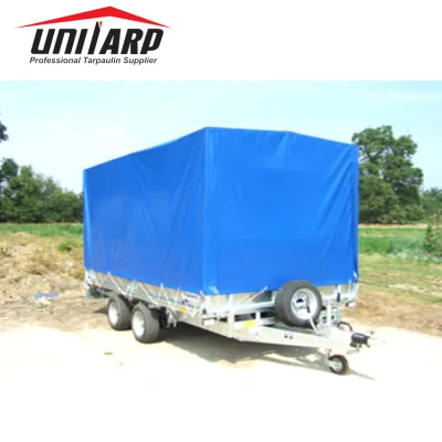 Синий грузовой прицеп из ПВХ покрывает виниловый брезент Готовая продукция